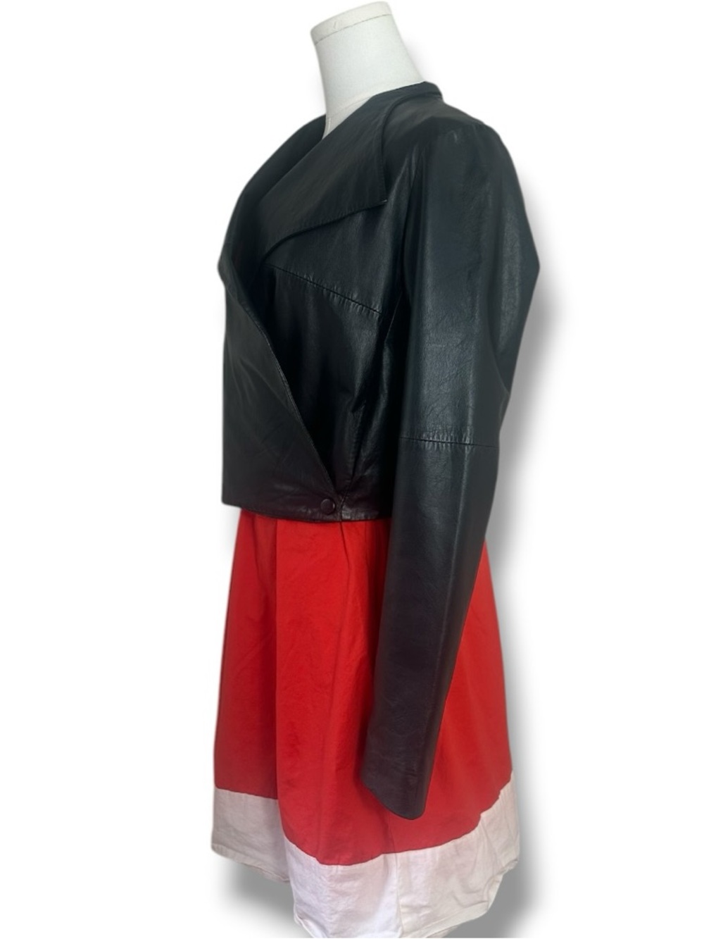 Velvet by Graham & Spencer Black Leather Cropped Jacket size Small - Picture 8 of 16